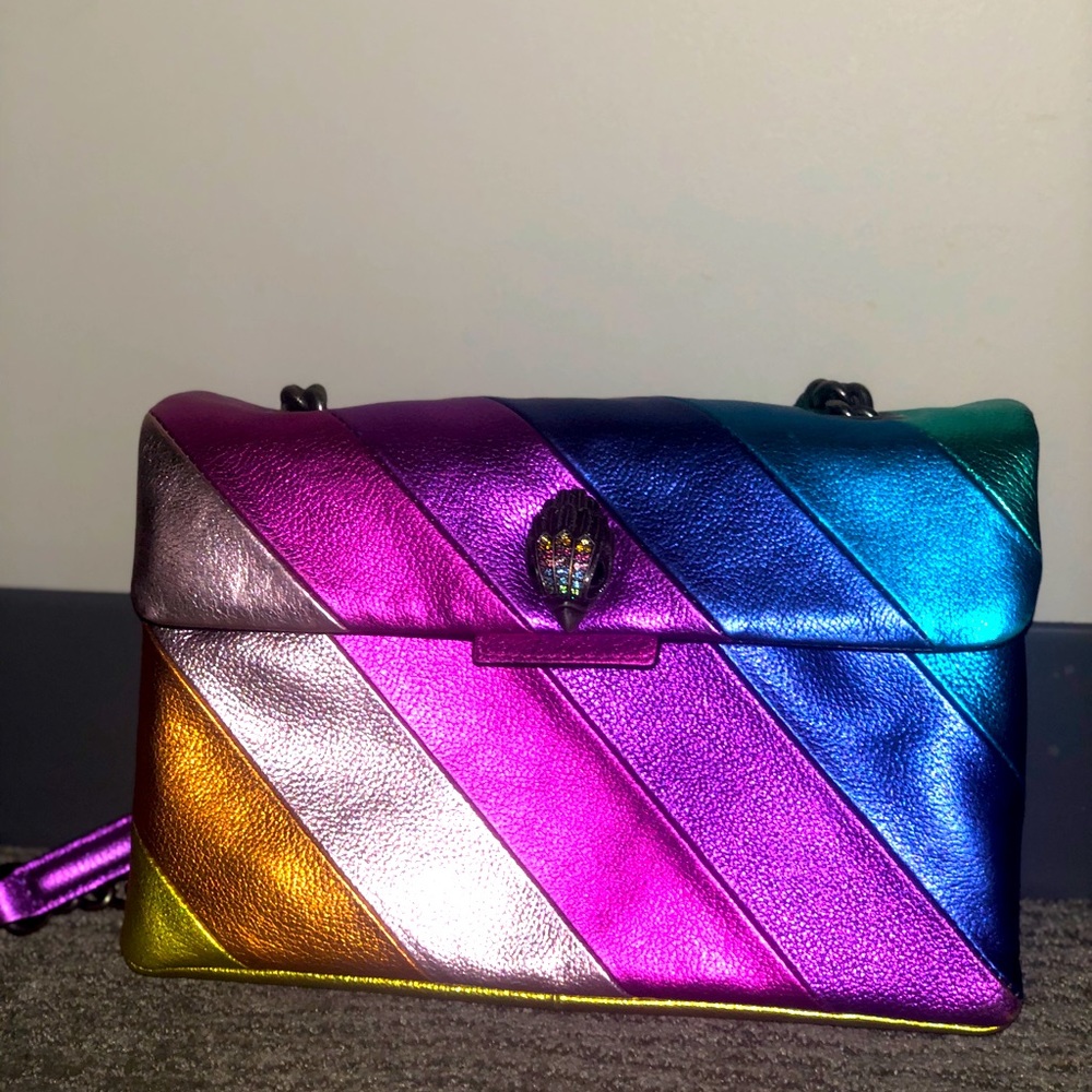Leather Purse soft metallic laminated leather